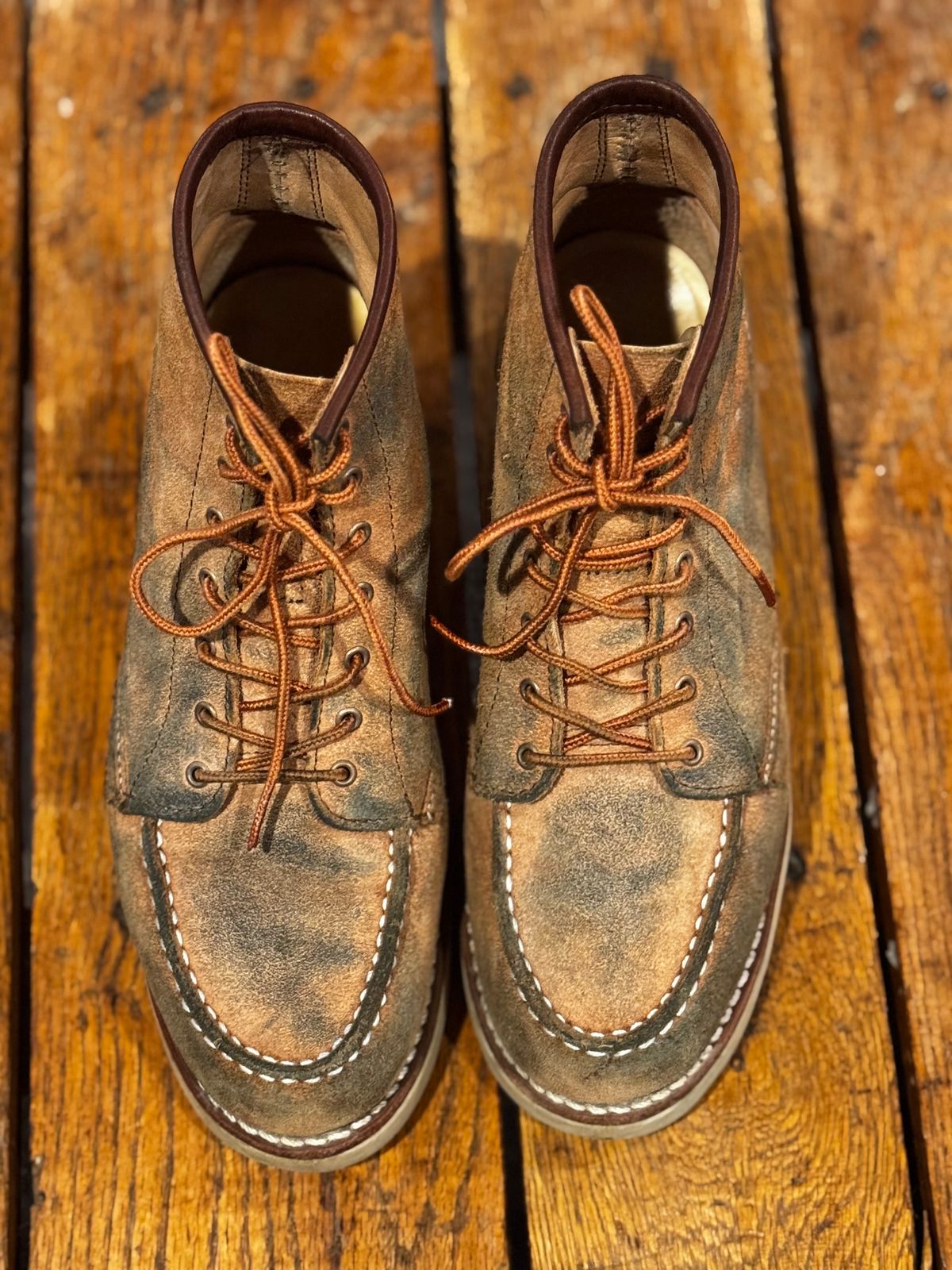 Photo by jbiondo on December 6, 2024 of the Red Wing 6-Inch Classic Moc in S.B. Foote Dusty Rose Abilene.