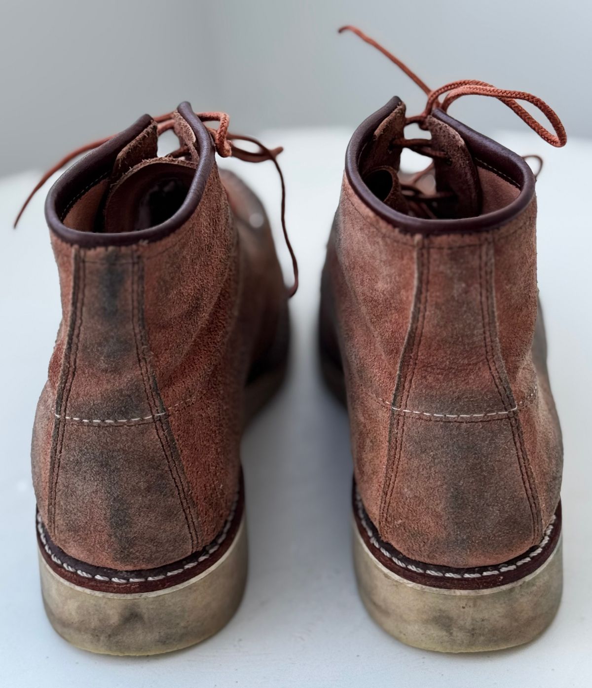 Photo by jbiondo on February 2, 2025 of the Red Wing 6-Inch Classic Moc in S.B. Foote Dusty Rose Abilene.