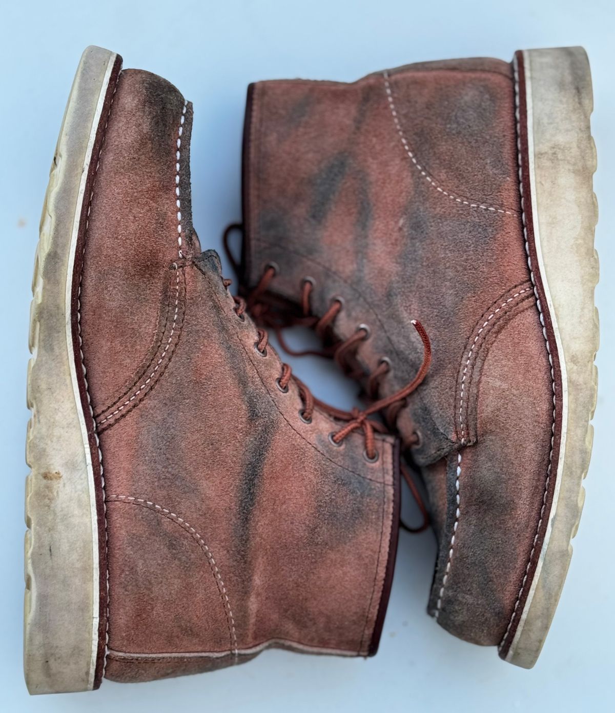 Photo by jbiondo on February 2, 2025 of the Red Wing 6-Inch Classic Moc in S.B. Foote Dusty Rose Abilene.