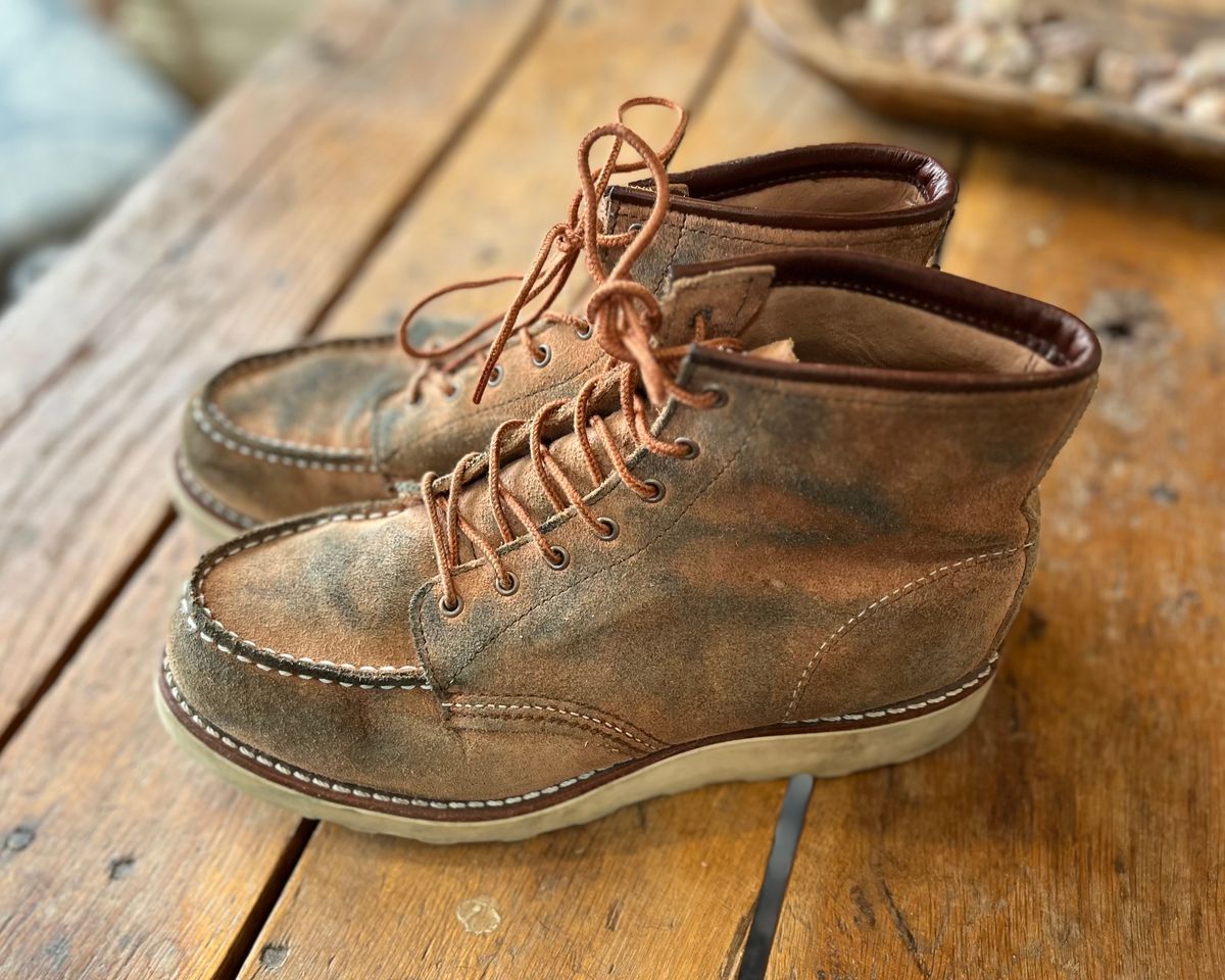 Photo by jbiondo on March 4, 2025 of the Red Wing 6-Inch Classic Moc in S.B. Foote Dusty Rose Abilene.