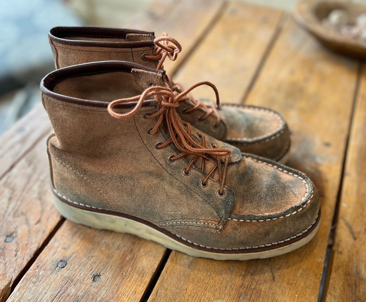 Photo by jbiondo on March 4, 2025 of the Red Wing 6-Inch Classic Moc in S.B. Foote Dusty Rose Abilene.