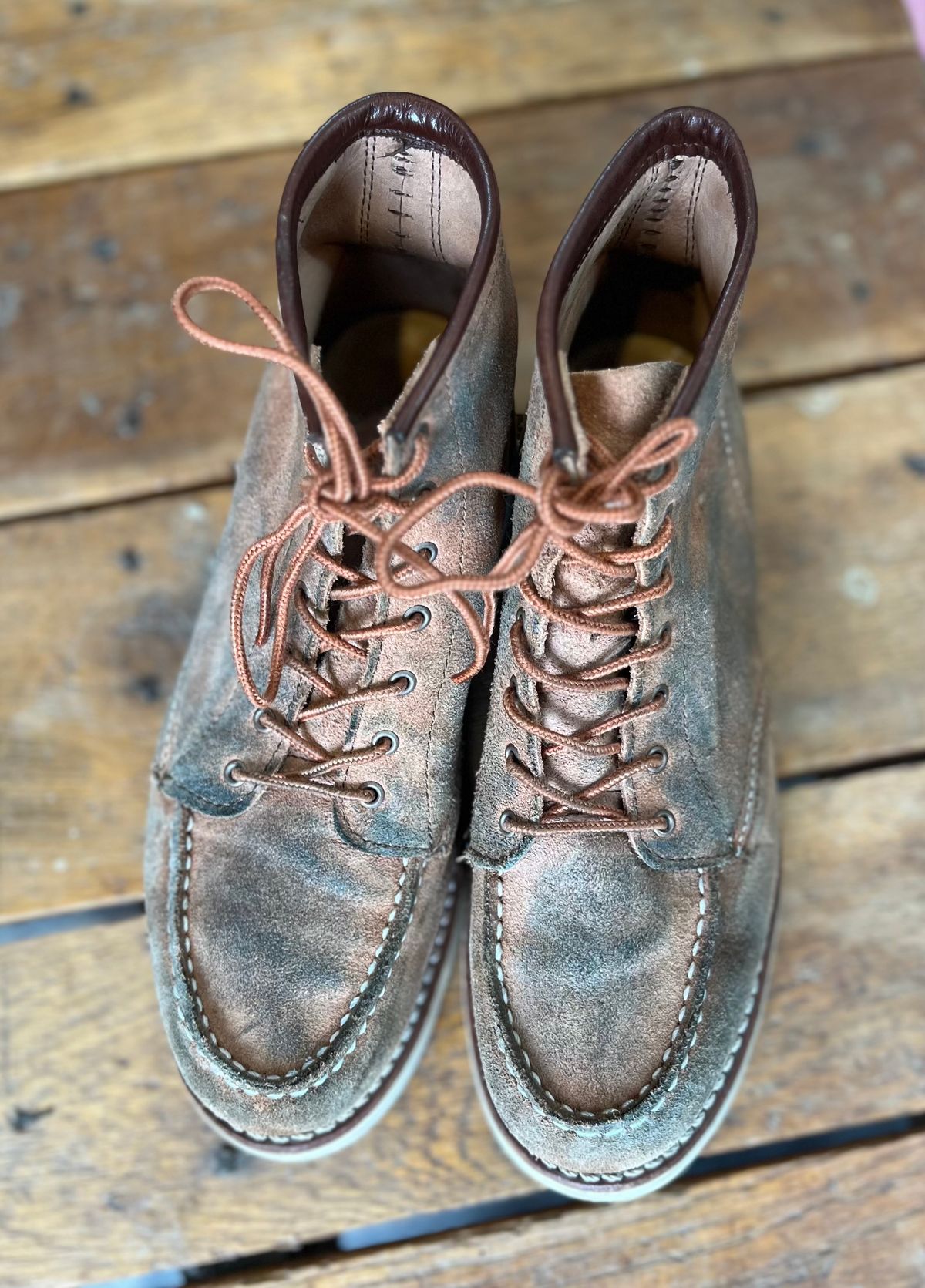 Photo by jbiondo on March 4, 2025 of the Red Wing 6-Inch Classic Moc in S.B. Foote Dusty Rose Abilene.