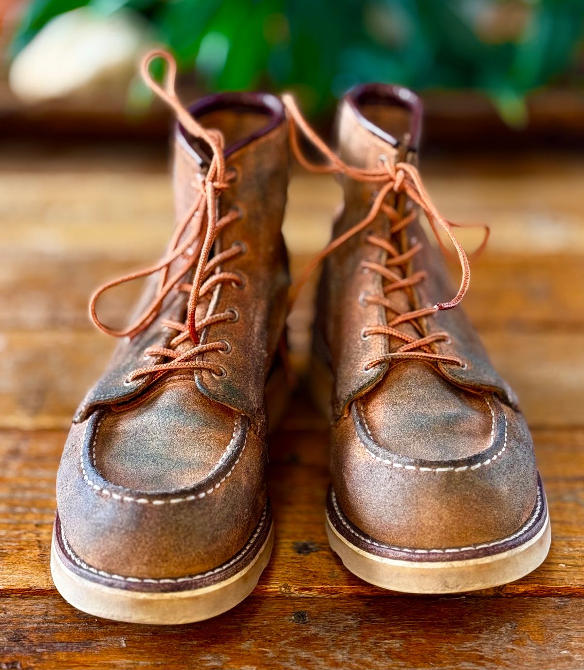 Photo by jbiondo on April 5, 2025 of the Red Wing 6-Inch Classic Moc in S.B. Foote Dusty Rose Abilene.