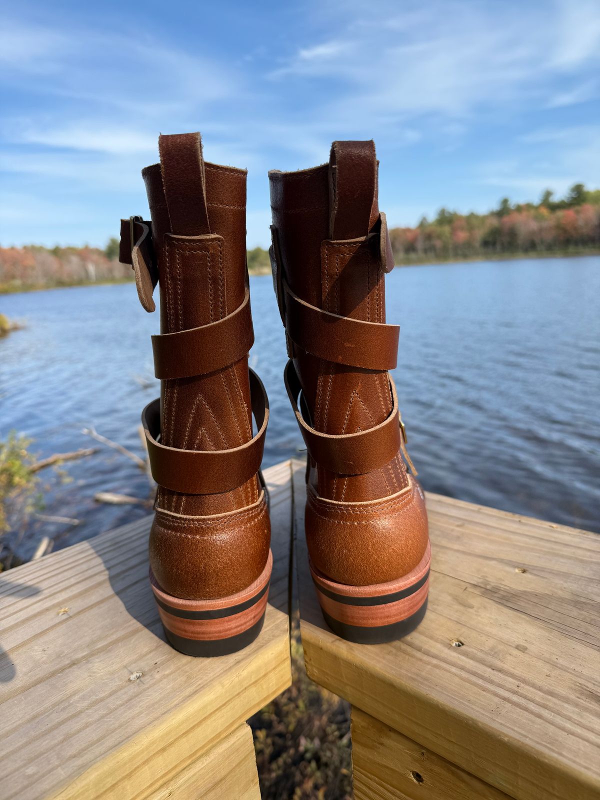 Photo by jbiondo on October 1, 2025 of the Nicks TankerPro in Horween Ember Waxed Flesh.