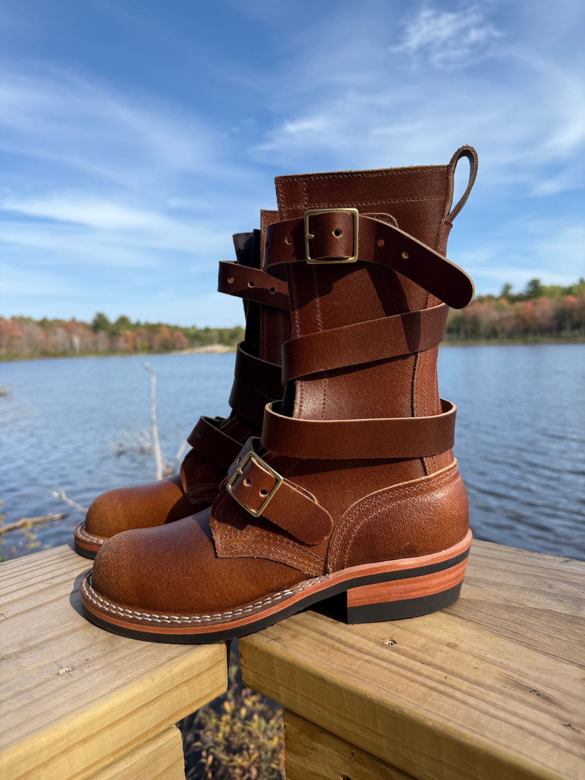 Photo by jbiondo on October 1, 2025 of the Nicks TankerPro in Horween Ember Waxed Flesh.