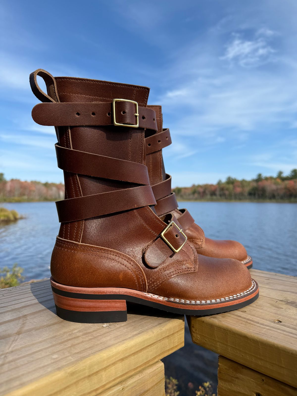Photo by jbiondo on October 1, 2025 of the Nicks TankerPro in Horween Ember Waxed Flesh.