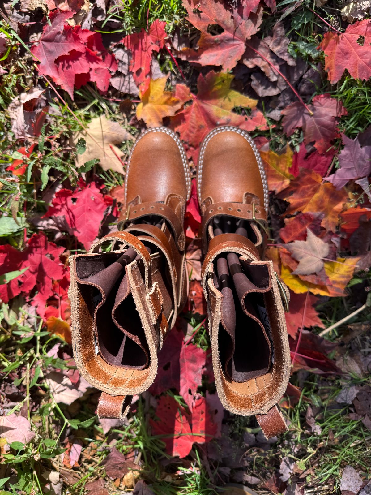 Photo by jbiondo on October 1, 2025 of the Nicks TankerPro in Horween Ember Waxed Flesh.