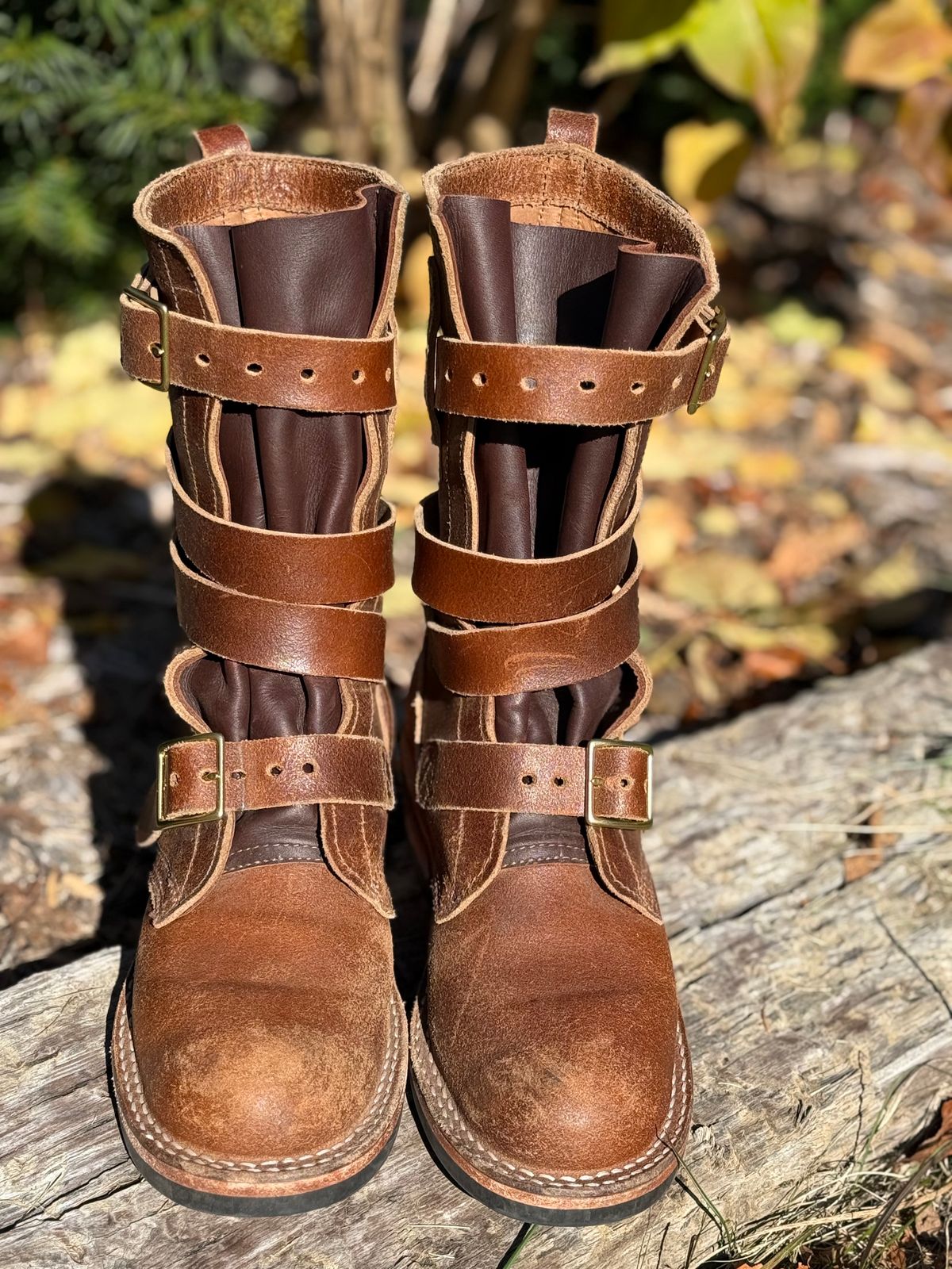 Photo by jbiondo on November 2, 2025 of the Nicks TankerPro in Horween Ember Waxed Flesh.