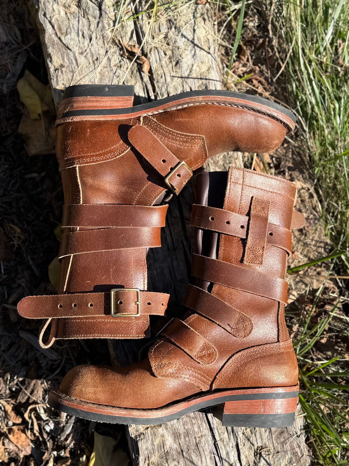 Photo by jbiondo on November 2, 2025 of the Nicks TankerPro in Horween Ember Waxed Flesh.