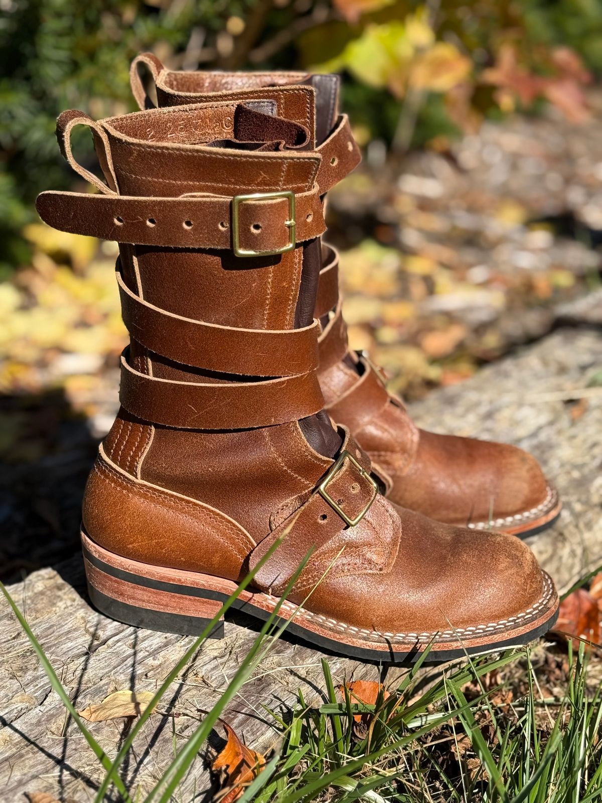 Photo by jbiondo on November 2, 2025 of the Nicks TankerPro in Horween Ember Waxed Flesh.
