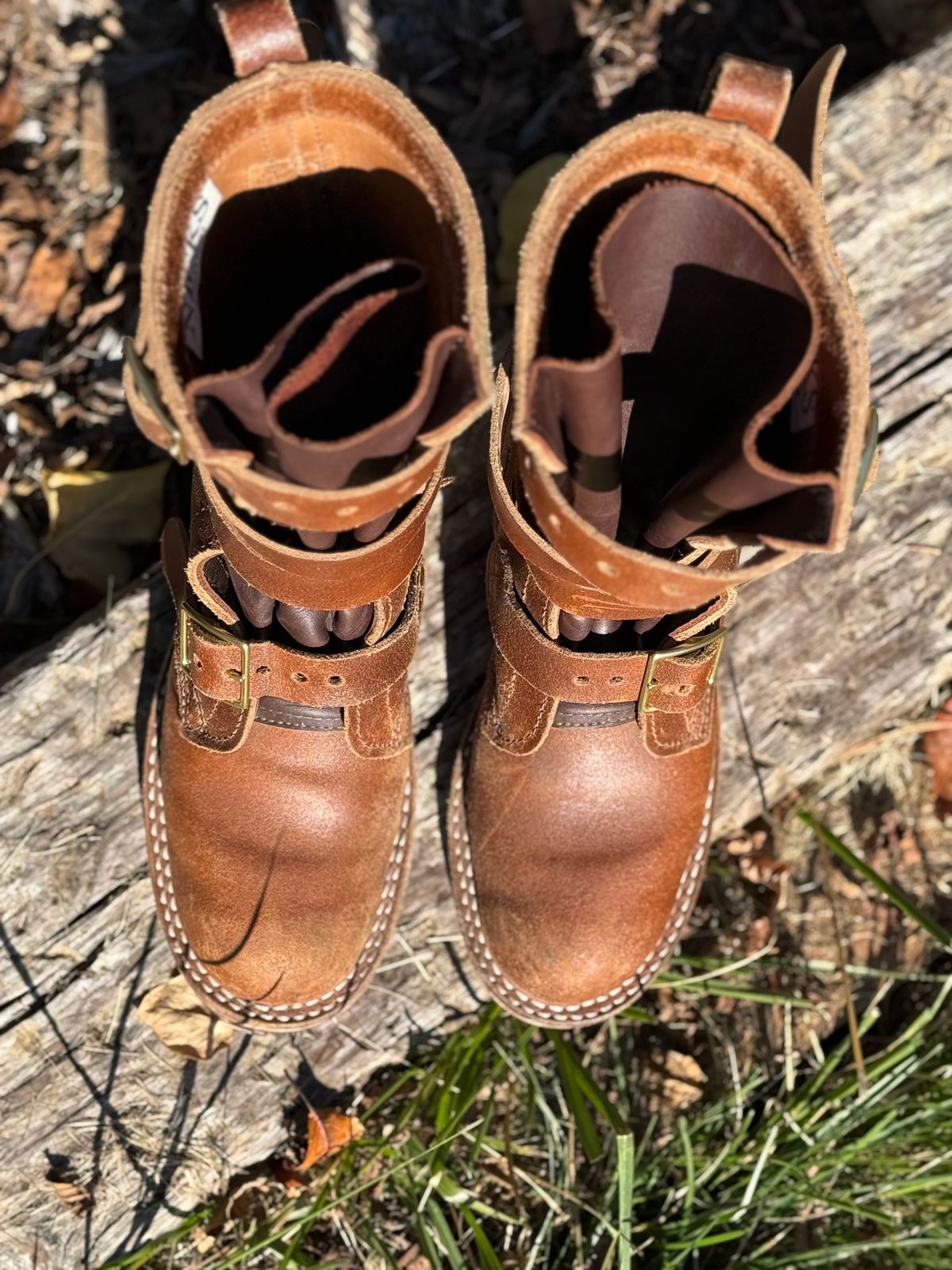 Photo by jbiondo on November 2, 2025 of the Nicks TankerPro in Horween Ember Waxed Flesh.