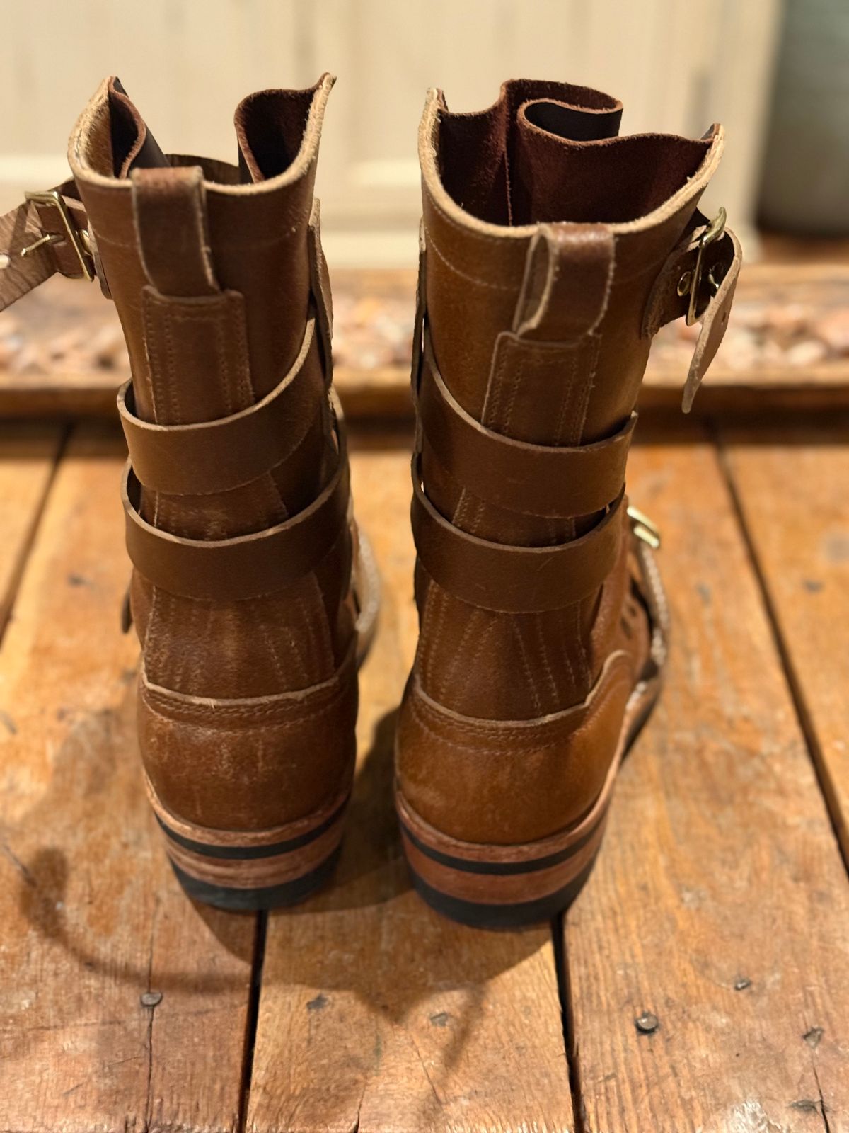 Photo by jbiondo on February 6, 2026 of the Nicks TankerPro in Horween Ember Waxed Flesh.