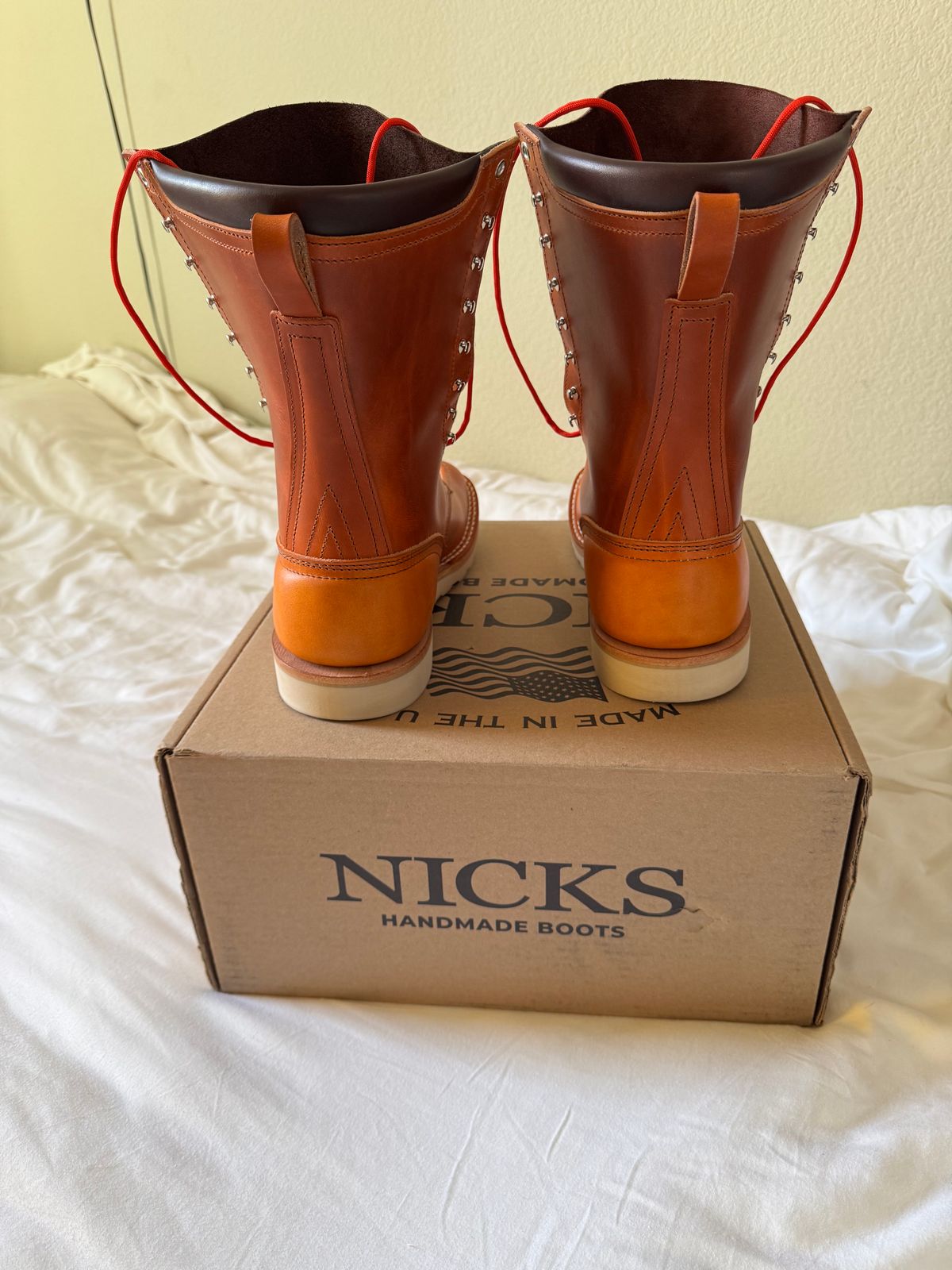 Photo by LarryDaGreaT on November 6, 2024 of the Nicks Moc Toe in Wickett & Craig Double Stuffed Tobacco.