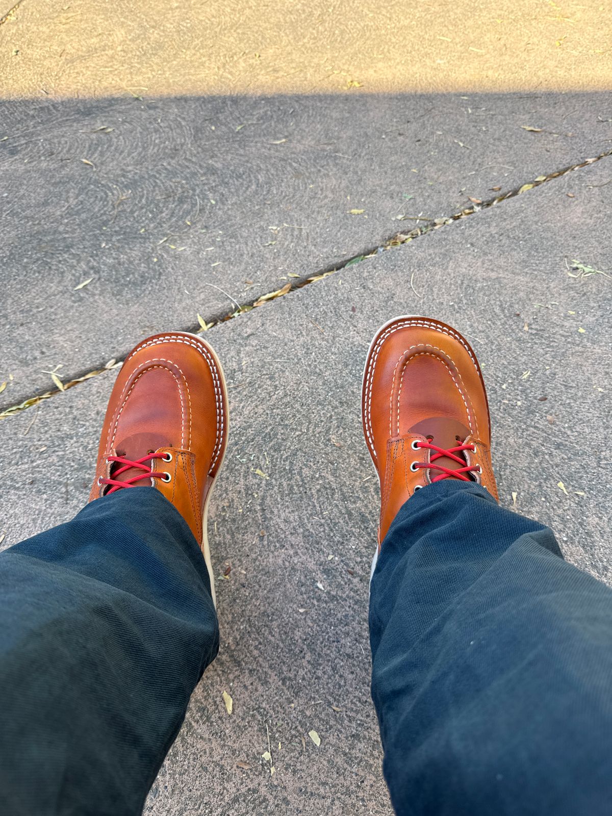 Photo by LarryDaGreaT on November 8, 2024 of the Nicks Moc Toe in Wickett & Craig Double Stuffed Tobacco.