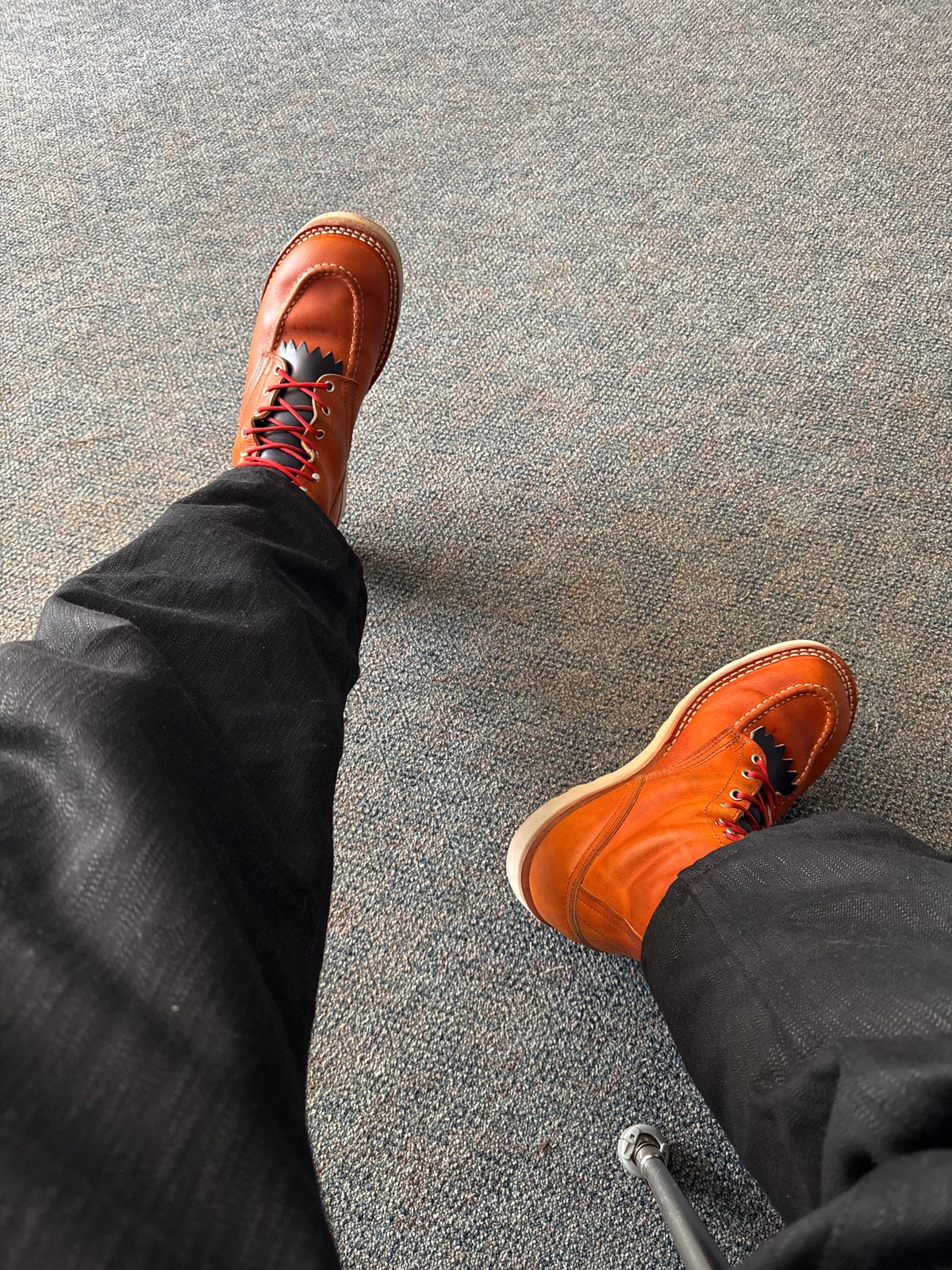 Photo by LarryDaGreaT on December 10, 2024 of the Nicks Moc Toe in Wickett & Craig Double Stuffed Tobacco.