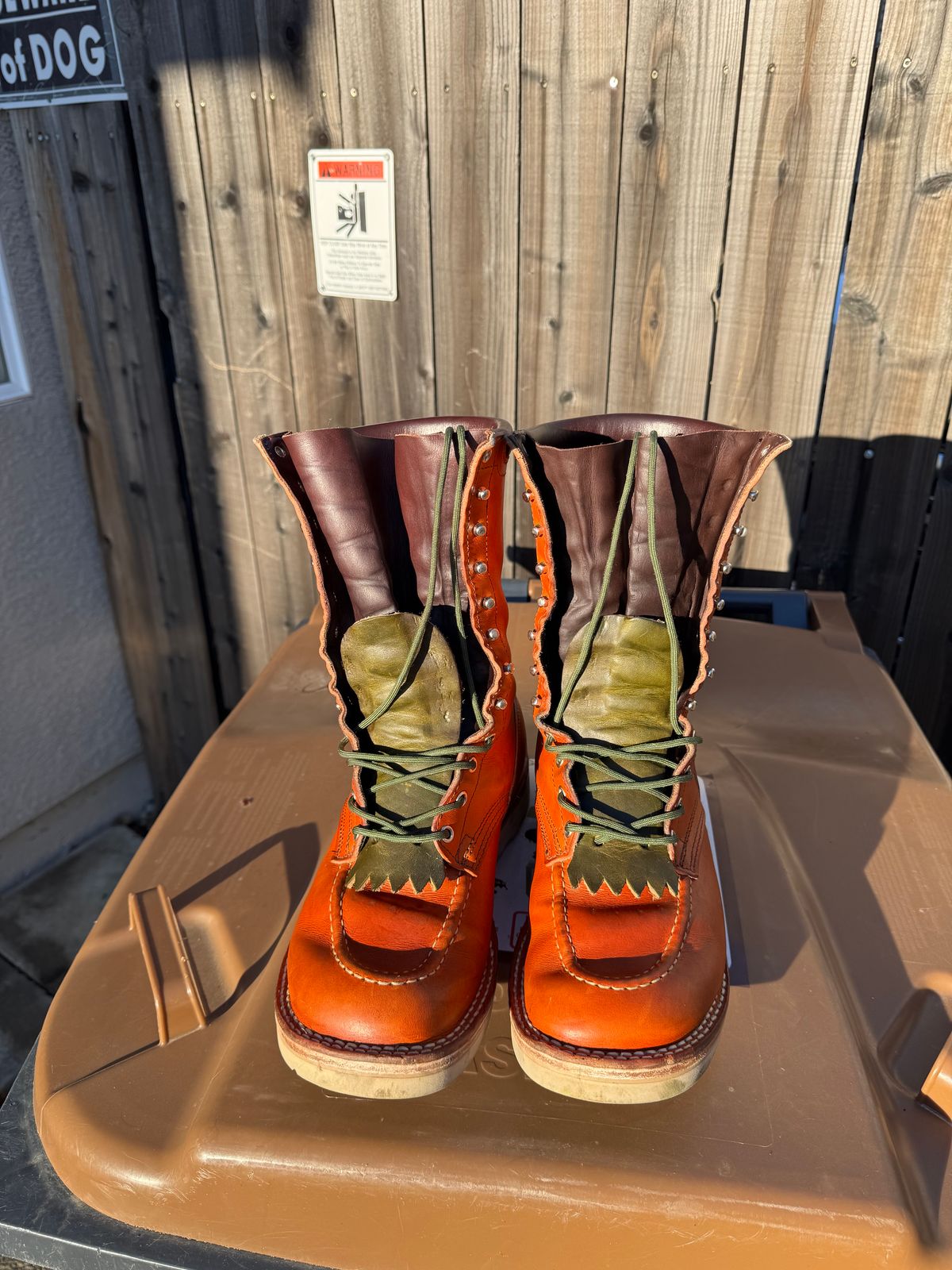 Photo by LarryDaGreaT on February 6, 2025 of the Nicks Moc Toe in Wickett & Craig Double Stuffed Tobacco.
