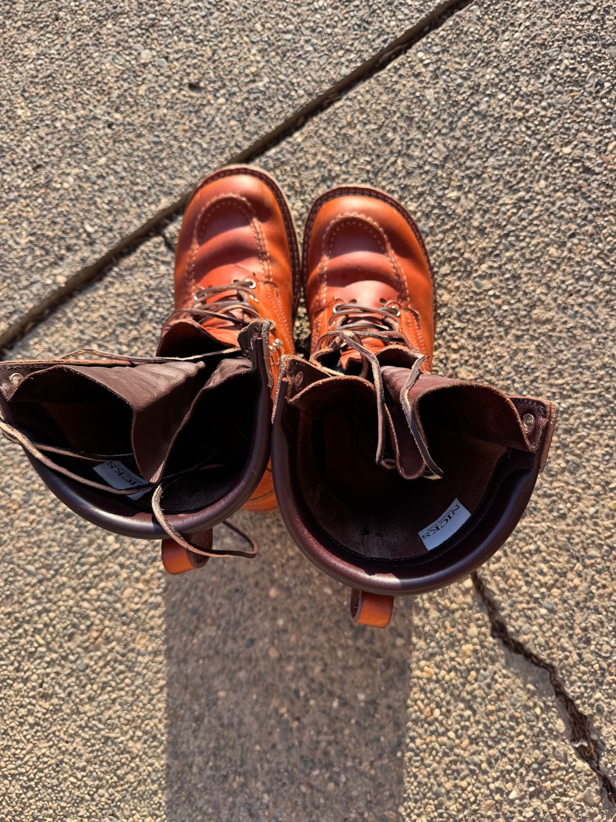Photo by LarryDaGreaT on April 6, 2025 of the Nicks Moc Toe in Wickett & Craig Double Stuffed Tobacco.