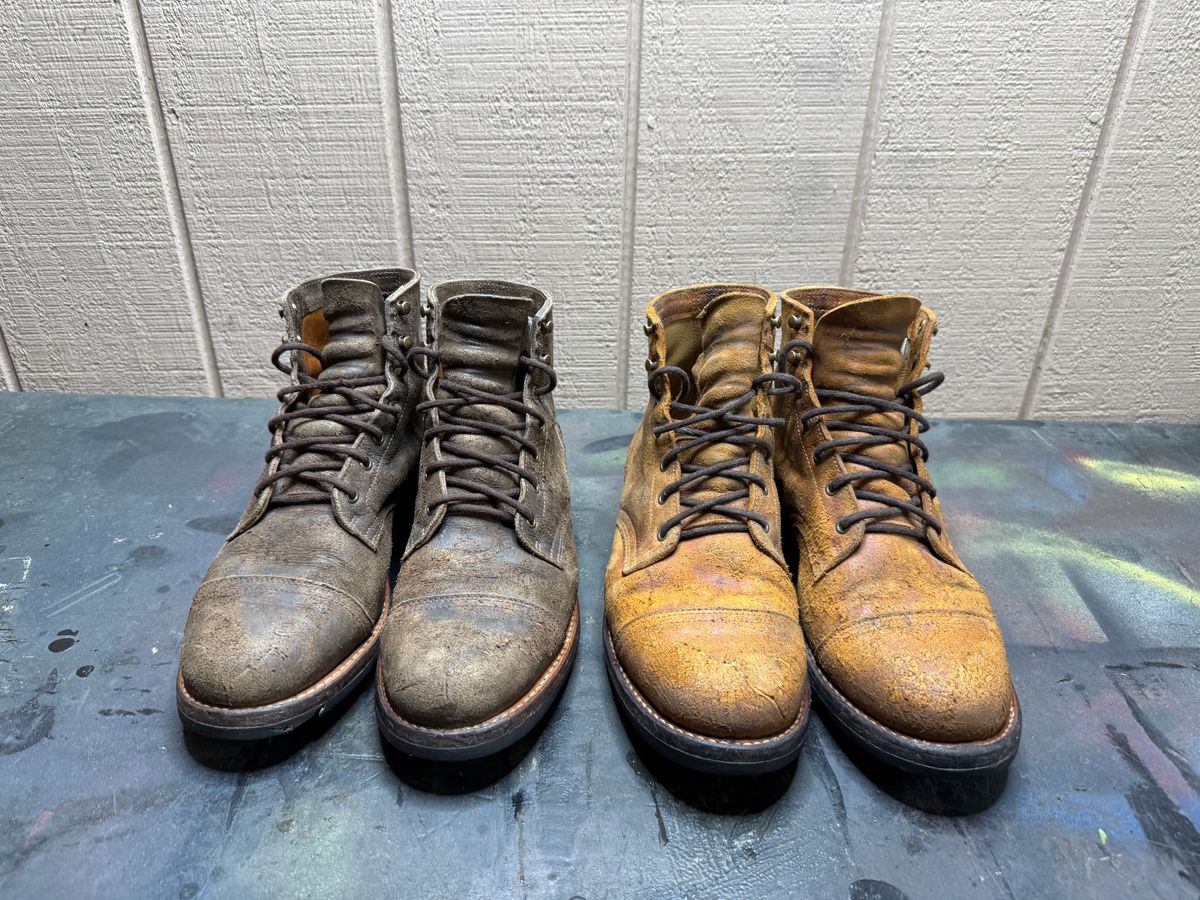 Photo by tellis7777 on February 17, 2025 of the Truman Cap Toe Boot in C.F. Stead Stone Rambler.