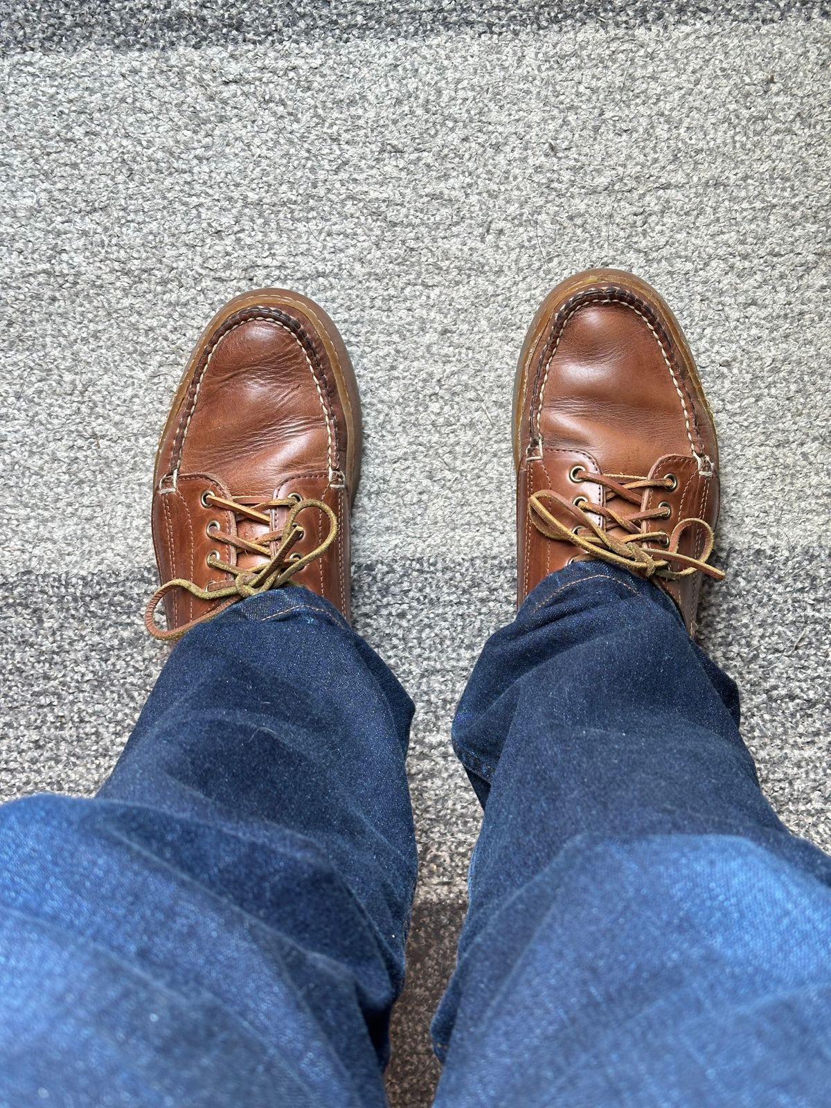 Photo by bootguy on February 11, 2025 of the Rancourt & Co. Classic Ranger-Moc in Horween Natural Chromexcel.