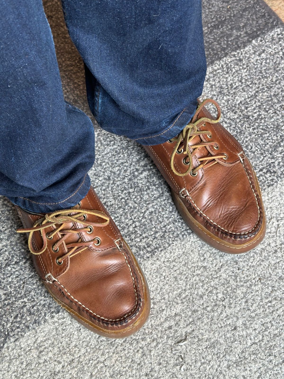 Photo by bootguy on February 11, 2025 of the Rancourt & Co. Classic Ranger-Moc in Horween Natural Chromexcel.