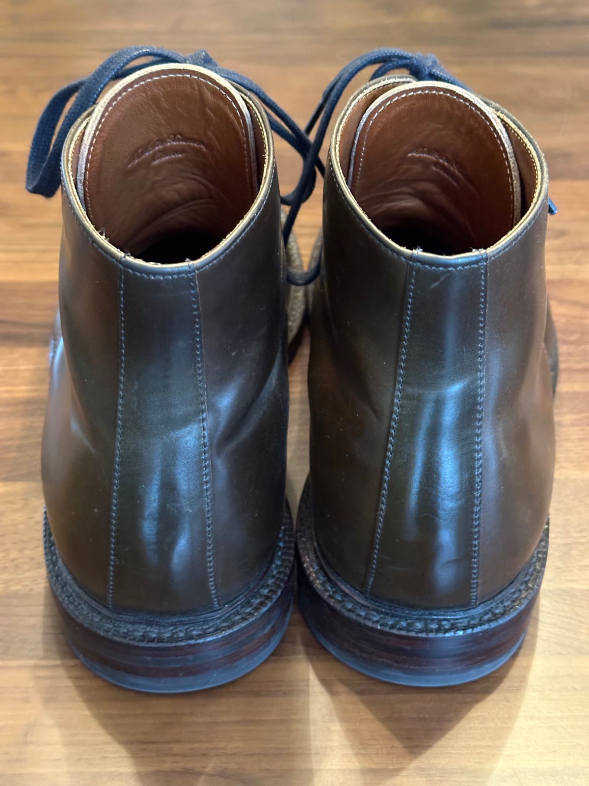 Photo by bootguy on November 5, 2024 of the Grant Stone Edward Boot in Horween Maduro Shell Cordovan.