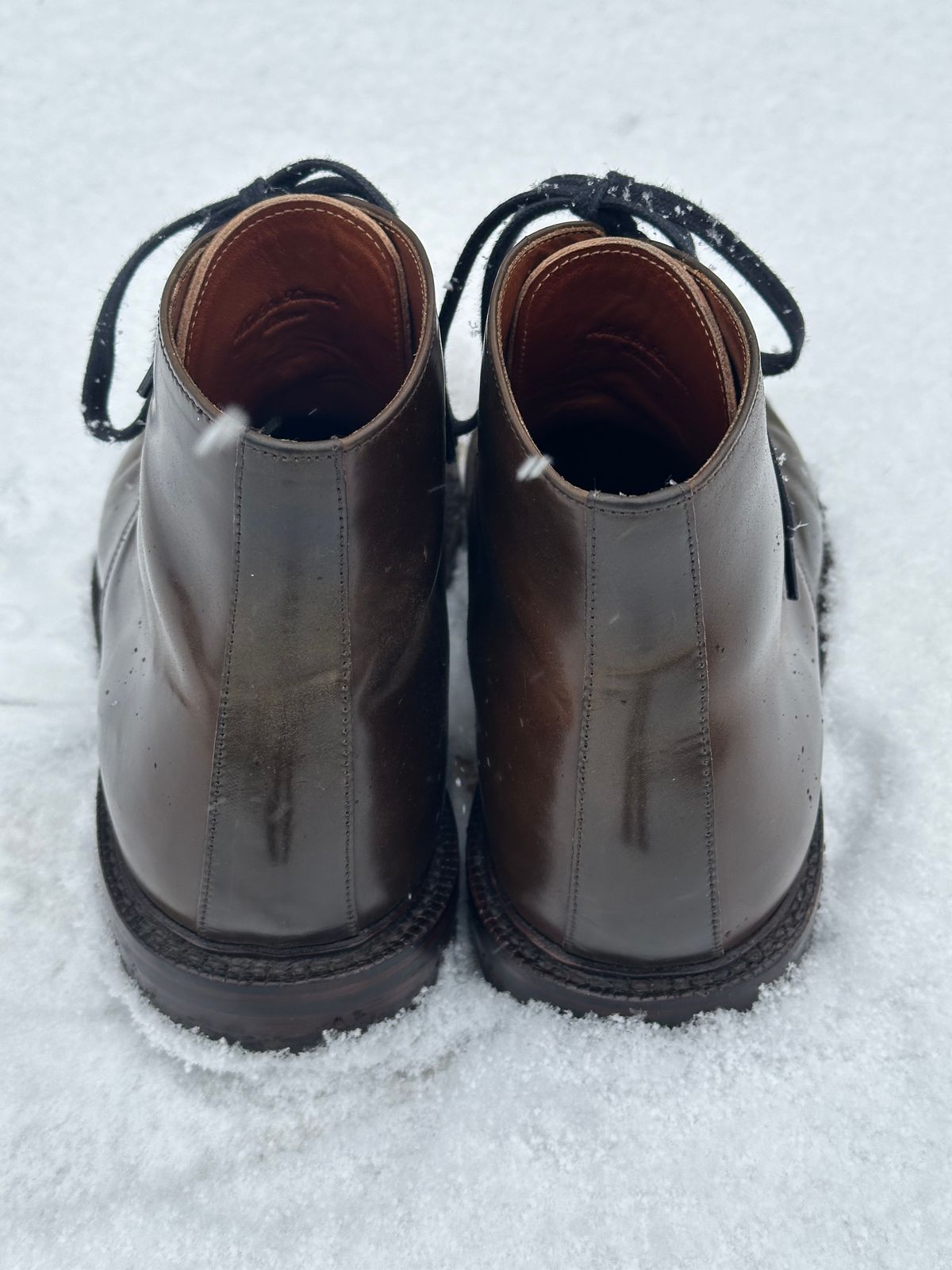Photo by bootguy on December 4, 2024 of the Grant Stone Edward Boot in Horween Maduro Shell Cordovan.