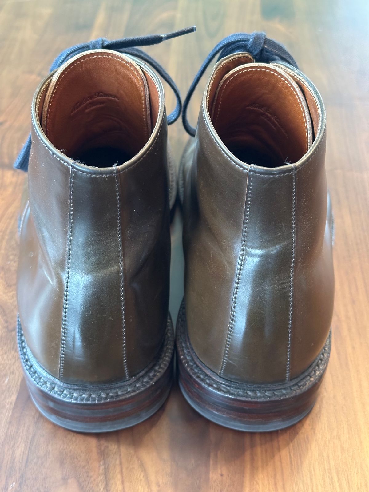 Photo by bootguy on March 5, 2025 of the Grant Stone Edward Boot in Horween Maduro Shell Cordovan.