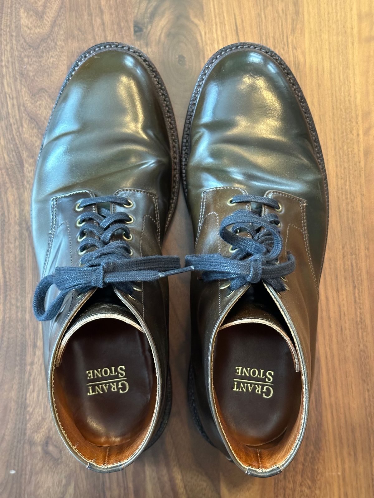 Photo by bootguy on March 5, 2025 of the Grant Stone Edward Boot in Horween Maduro Shell Cordovan.