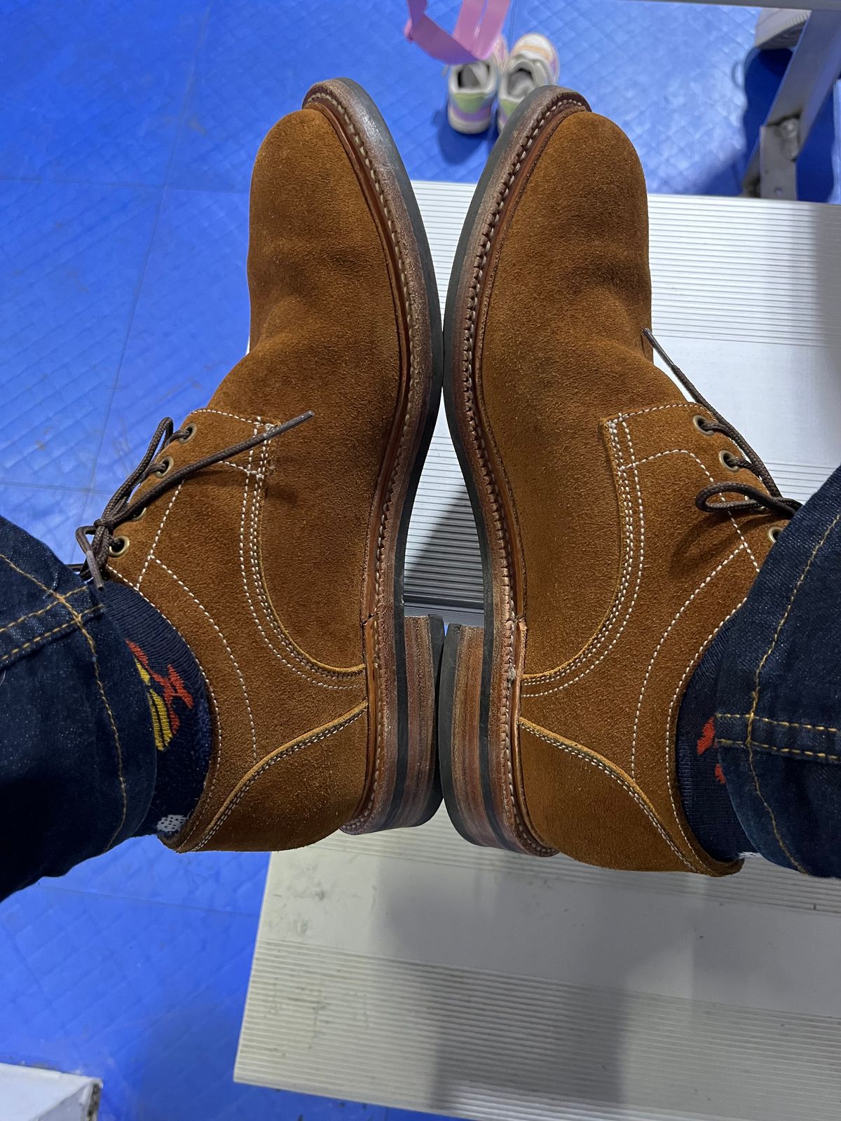 Photo by pbrunese on October 1, 2025 of the Parkhurst Bidwell 2.0 in S.B. Foot Dune Roughout Suede.