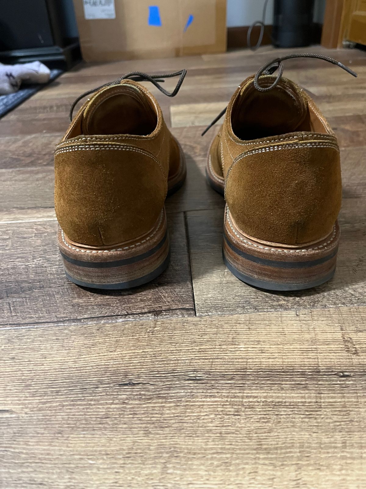 Photo by pbrunese on October 2, 2025 of the Parkhurst Bidwell 2.0 in S.B. Foot Dune Roughout Suede.