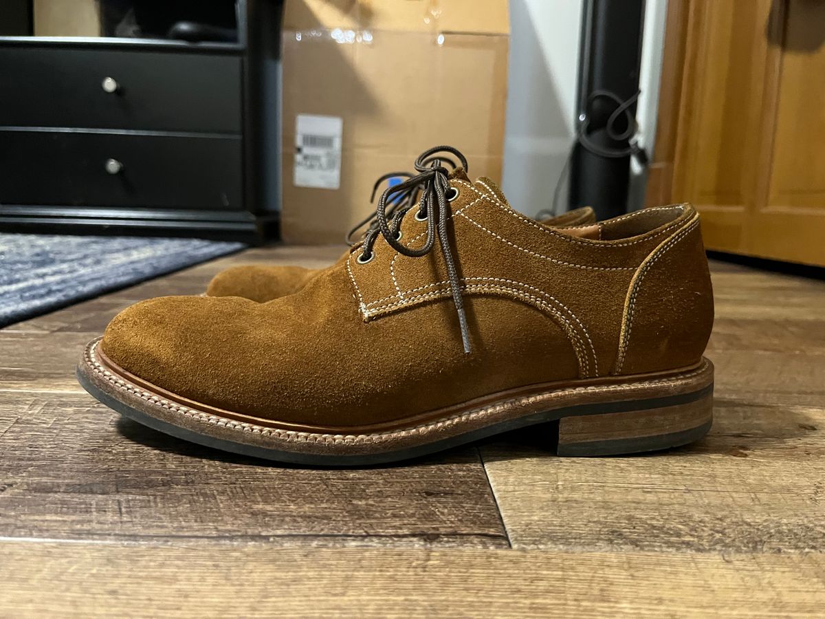 Photo by pbrunese on October 2, 2025 of the Parkhurst Bidwell 2.0 in S.B. Foot Dune Roughout Suede.