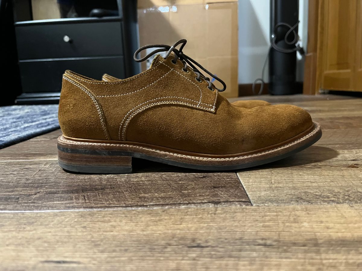 Photo by pbrunese on October 2, 2025 of the Parkhurst Bidwell 2.0 in S.B. Foot Dune Roughout Suede.