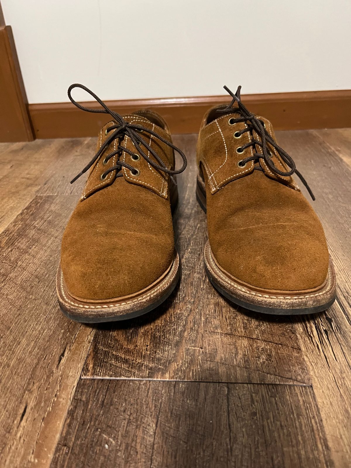 Photo by pbrunese on November 2, 2025 of the Parkhurst Bidwell 2.0 in S.B. Foot Dune Roughout Suede.