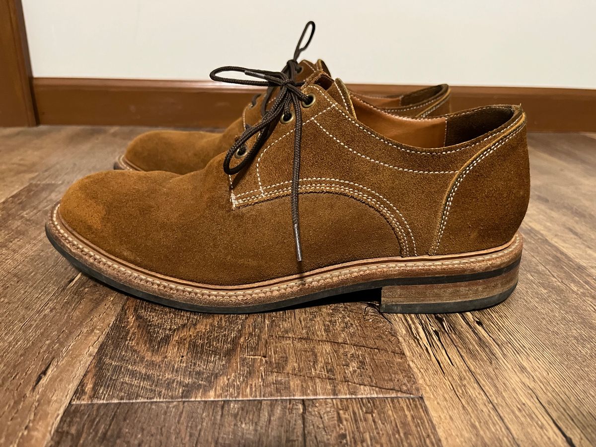 Photo by pbrunese on November 2, 2025 of the Parkhurst Bidwell 2.0 in S.B. Foot Dune Roughout Suede.