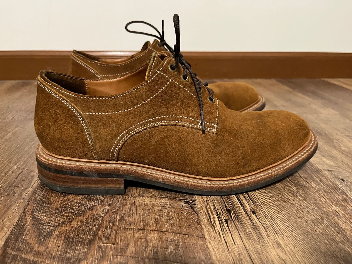 Photo by pbrunese on November 2, 2025 of the Parkhurst Bidwell 2.0 in S.B. Foot Dune Roughout Suede.