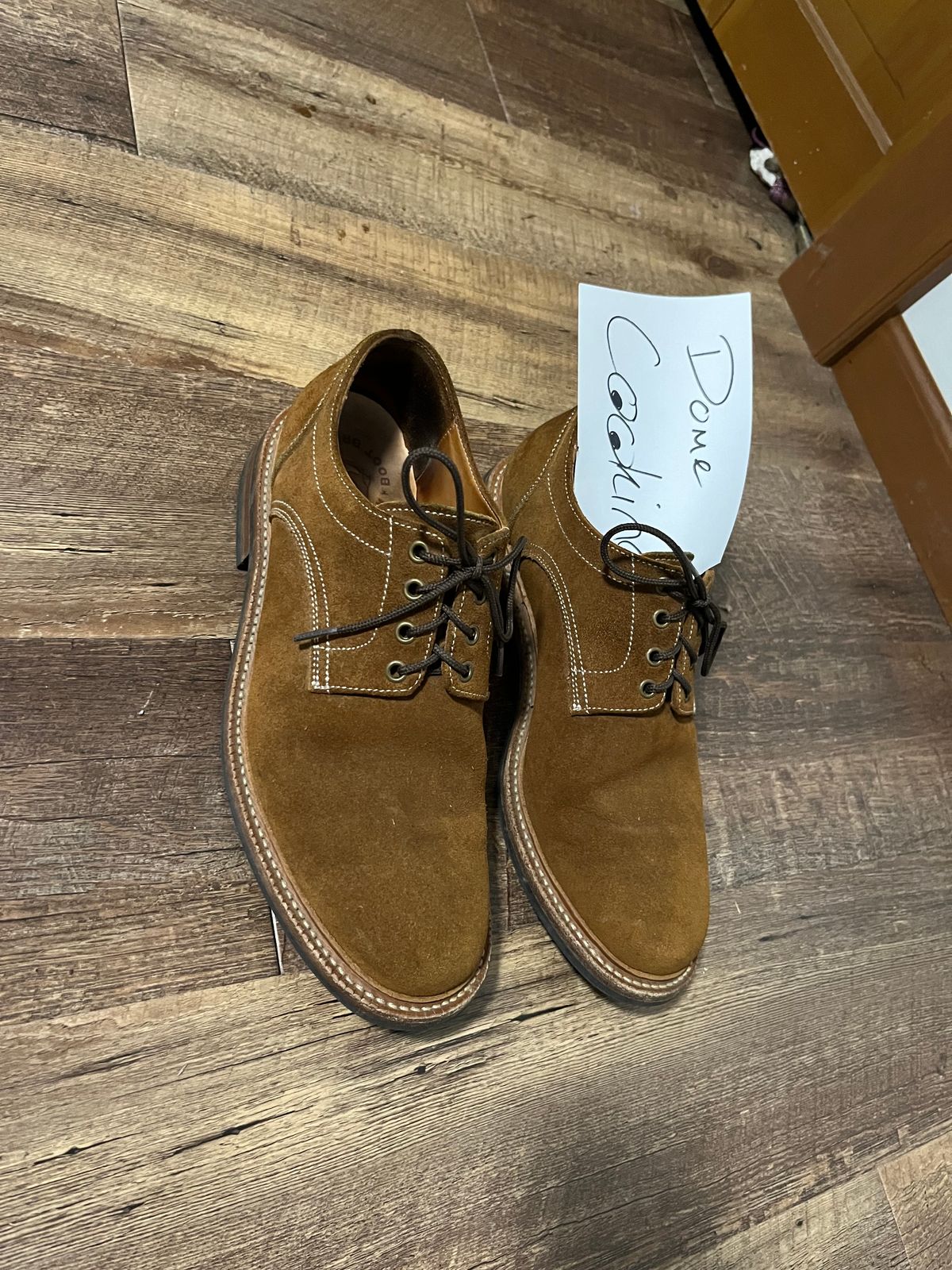 Photo by pbrunese on November 2, 2025 of the Parkhurst Bidwell 2.0 in S.B. Foot Dune Roughout Suede.