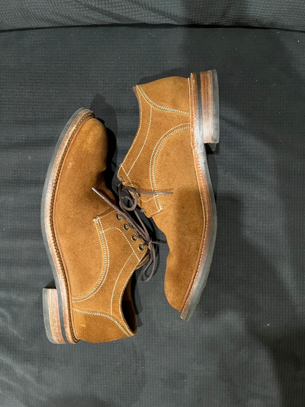 Photo by pbrunese on December 5, 2025 of the Parkhurst Bidwell 2.0 in S.B. Foot Dune Roughout Suede.