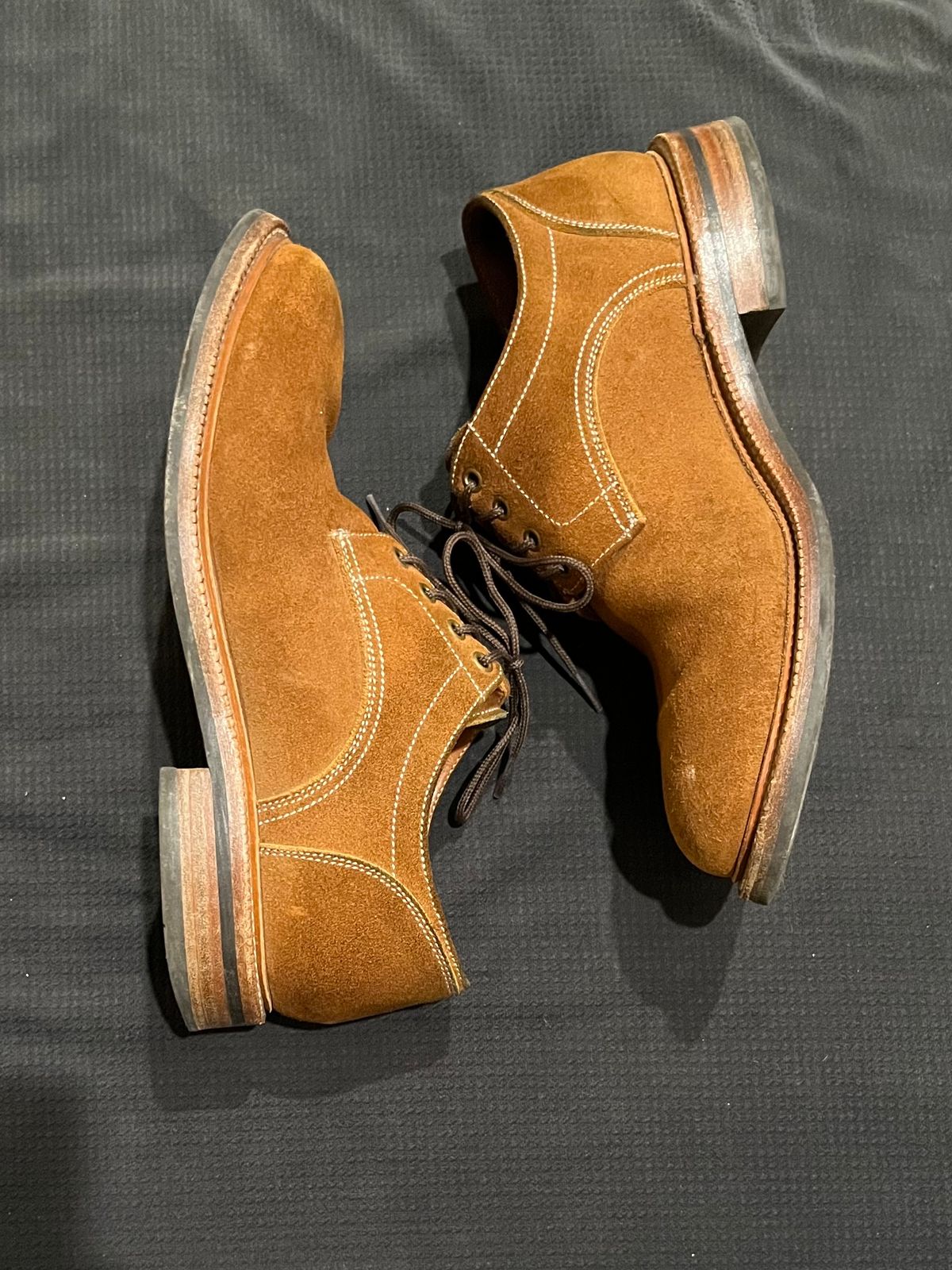 Photo by pbrunese on January 5, 2026 of the Parkhurst Bidwell 2.0 in S.B. Foot Dune Roughout Suede.