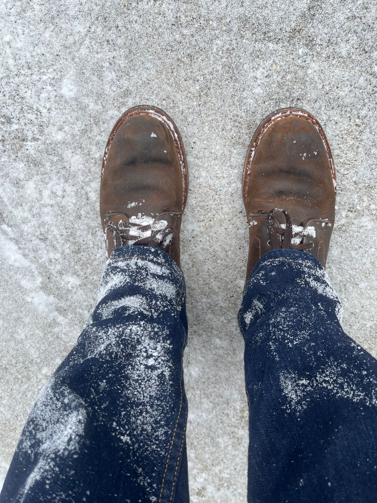 Photo by pbrunese on January 25, 2026 of the Allen Edmonds Higgins Mill in C.F. Stead Snuff Waxy Commander Suede.