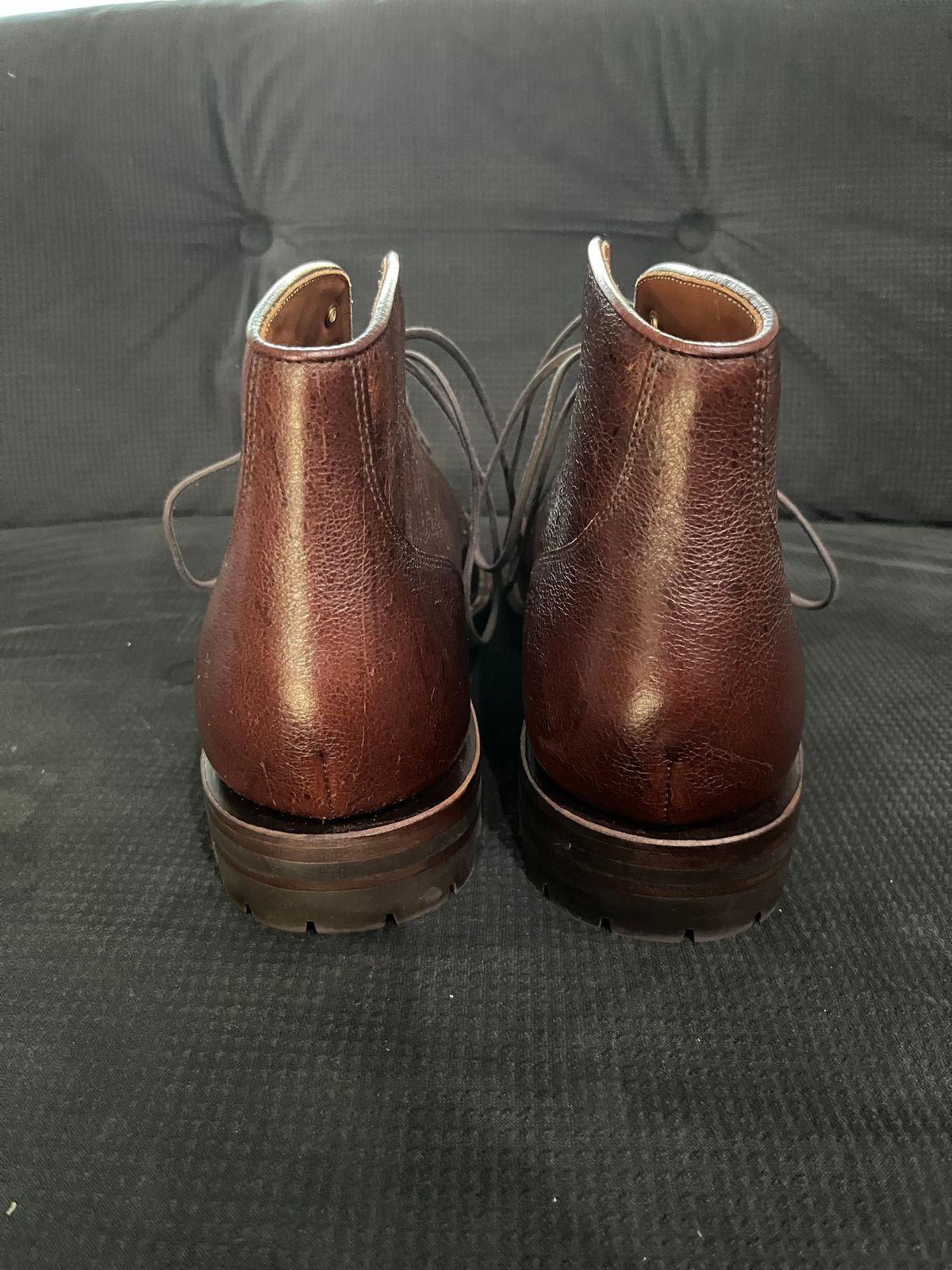 Photo by pbrunese on October 1, 2025 of the Grant Stone Garrison Boot in C.F. Stead Crimson Classic Kudu.