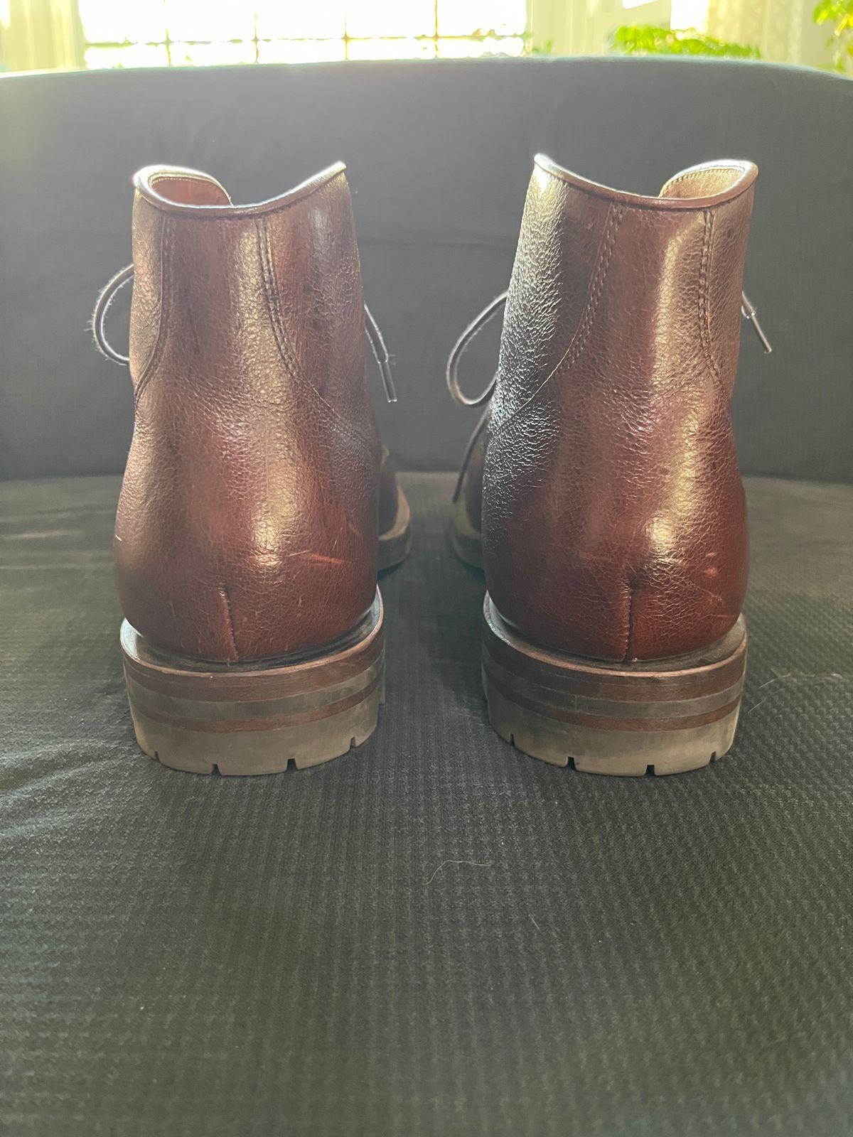 Photo by pbrunese on November 2, 2025 of the Grant Stone Garrison Boot in C.F. Stead Crimson Classic Kudu.