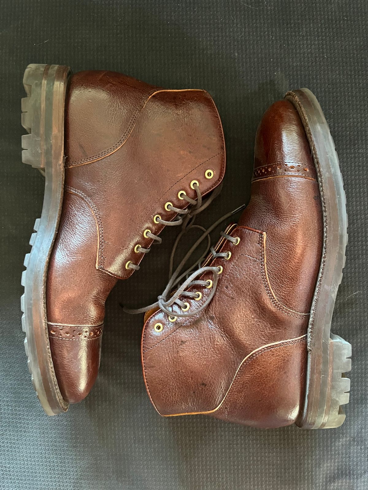 Photo by pbrunese on November 2, 2025 of the Grant Stone Garrison Boot in C.F. Stead Crimson Classic Kudu.