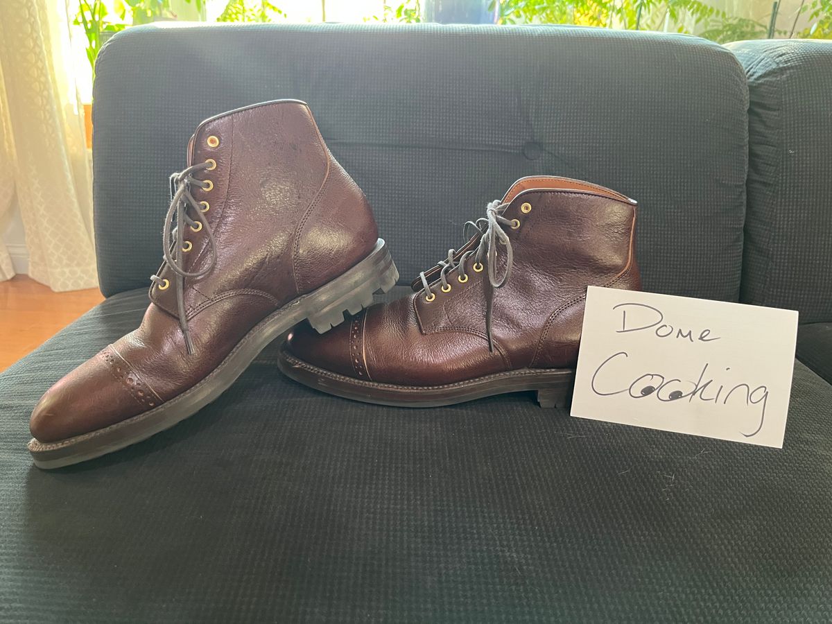 Photo by pbrunese on November 2, 2025 of the Grant Stone Garrison Boot in C.F. Stead Crimson Classic Kudu.