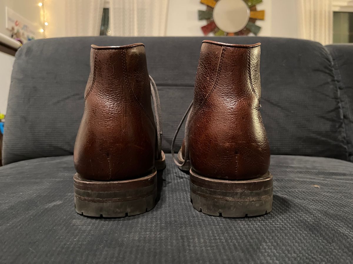 Photo by pbrunese on January 5, 2026 of the Grant Stone Garrison Boot in C.F. Stead Crimson Classic Kudu.