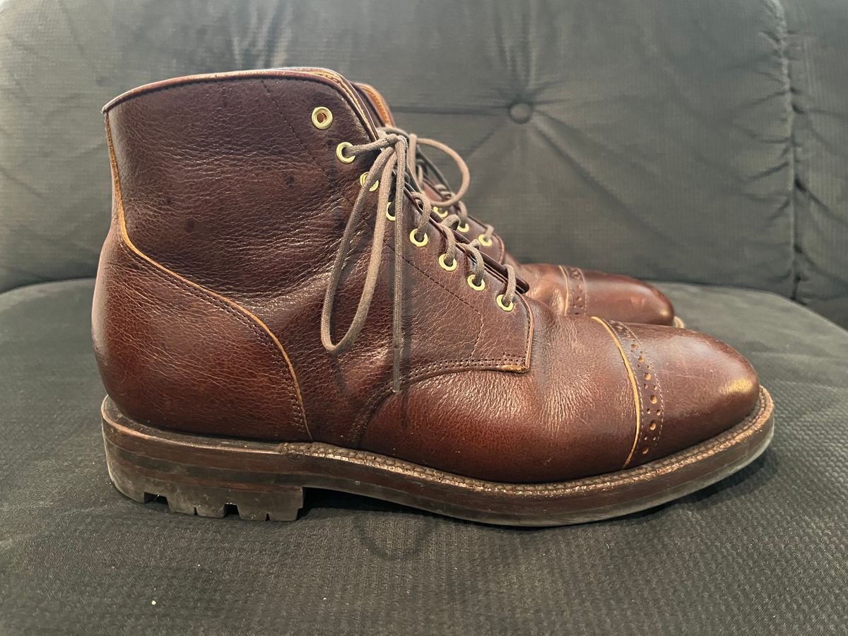 Photo by pbrunese on February 5, 2026 of the Grant Stone Garrison Boot in C.F. Stead Crimson Classic Kudu.