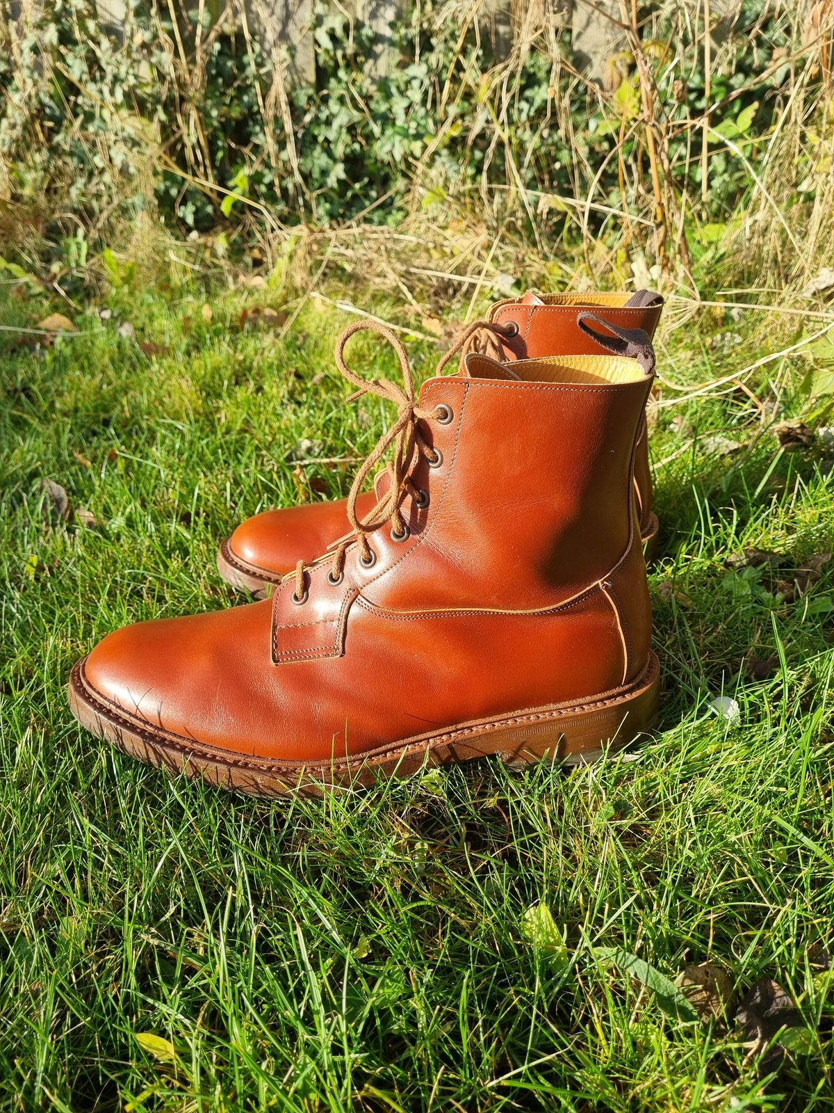 Photo by JSD on November 26, 2024 of the Tricker's Burford Country Boot in Marron Antique.