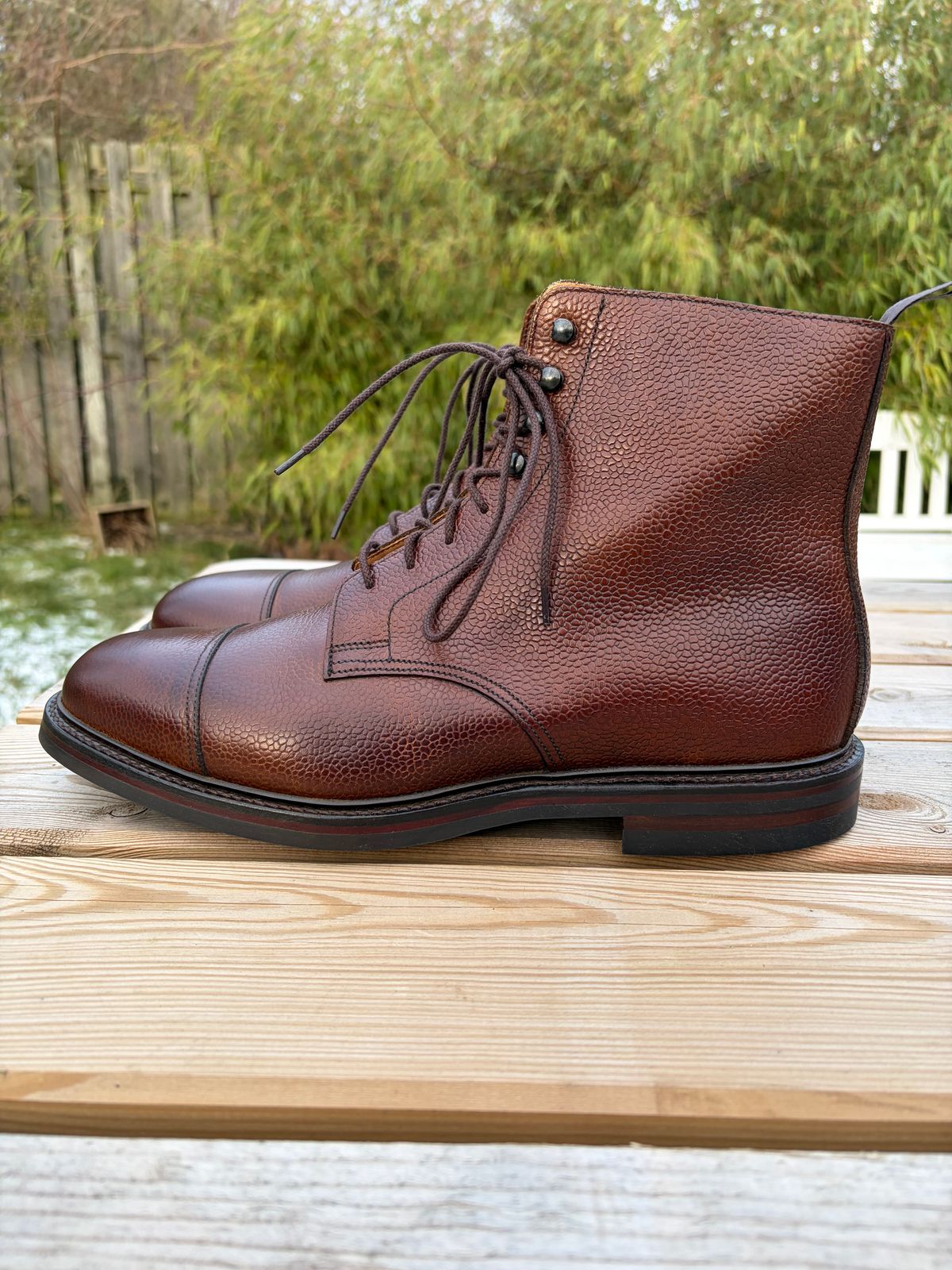 Photo by JSD on February 1, 2026 of the Crockett & Jones Coniston in Dark Brown Scotch Grain.