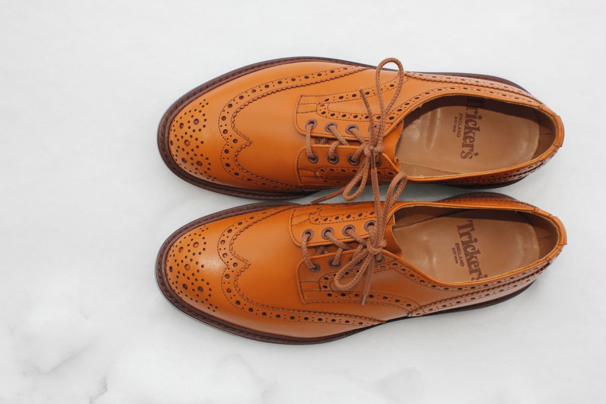 Photo by JSD on February 7, 2026 of the Tricker's Bourton Country Shoe in Acorn Antique.