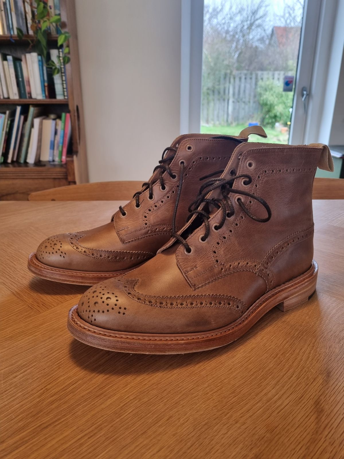 Photo by JSD on February 15, 2025 of the Tricker's Stow Country Boot in Horween Natural Chromexcel.