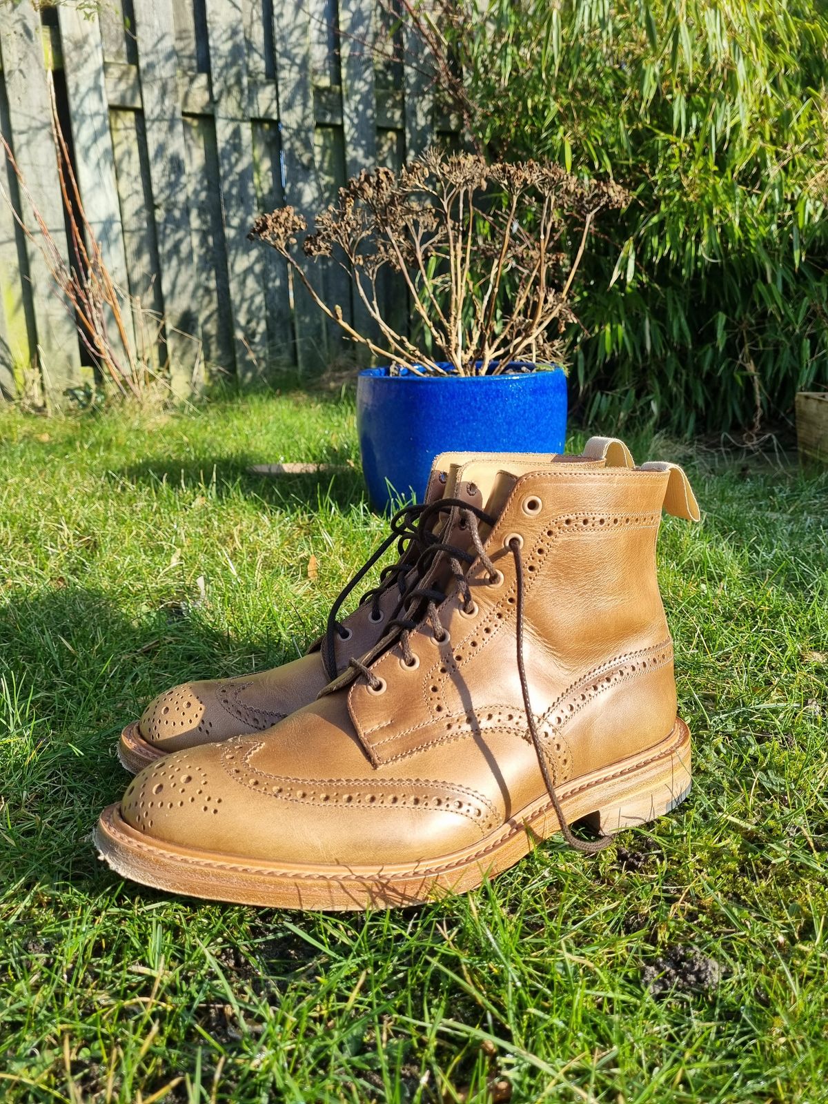 Photo by JSD on February 19, 2025 of the Tricker's Stow Country Boot in Horween Natural Chromexcel.
